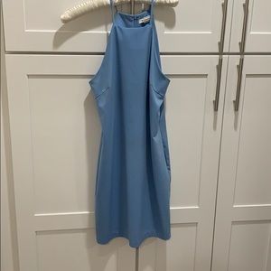 Blue halter dress